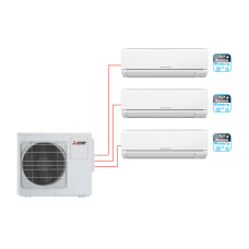 Настенный кондиционер (мульти-сплит система) Mitsubishi Electric MSZ-DM25VA×2 + MSZ-DM35VA / MXZ-3DM50VA